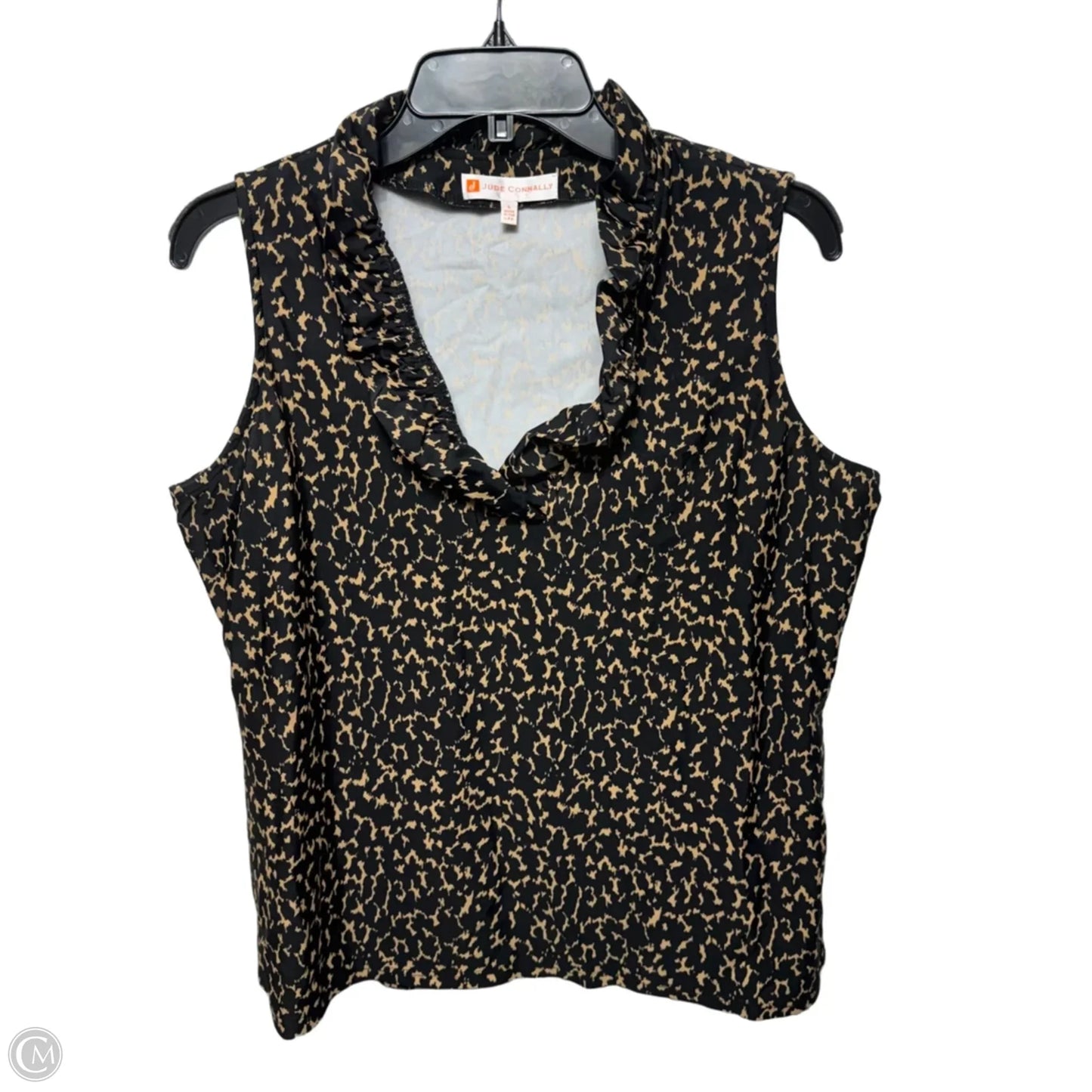 Top Sleeveless By Jude Connally In Black & Tan, Size: L