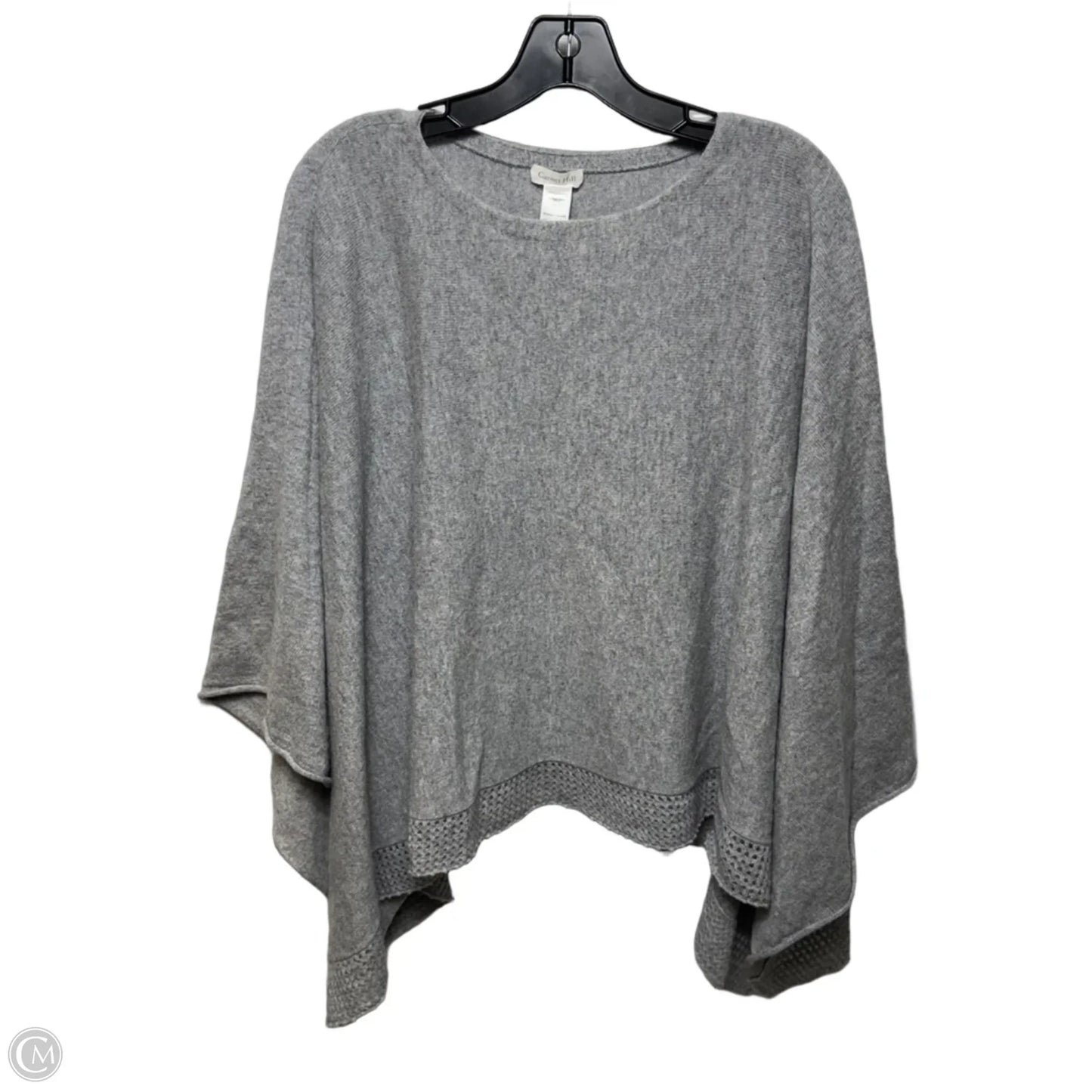 Poncho Cashmere By Garnet Hill In Grey, Size: Osfm