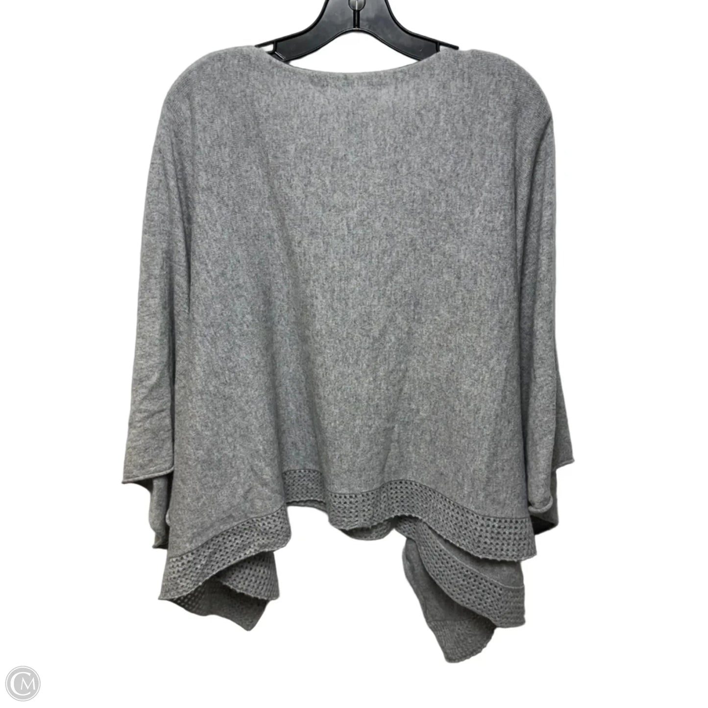 Poncho Cashmere By Garnet Hill In Grey, Size: Osfm