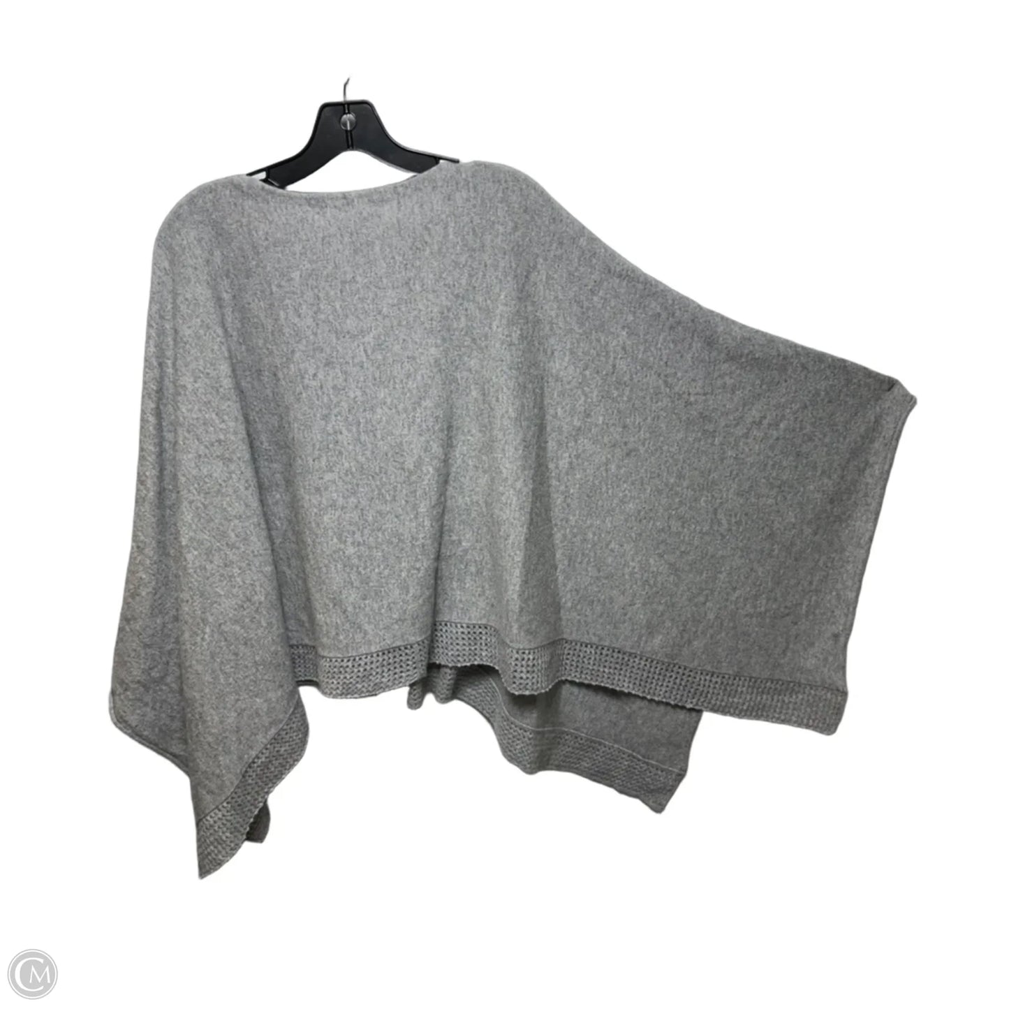 Poncho Cashmere By Garnet Hill In Grey, Size: Osfm