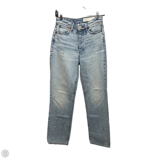 Alex High Rise Straight Jean By Rag And Bone In Blue Denim, Size: 2/26