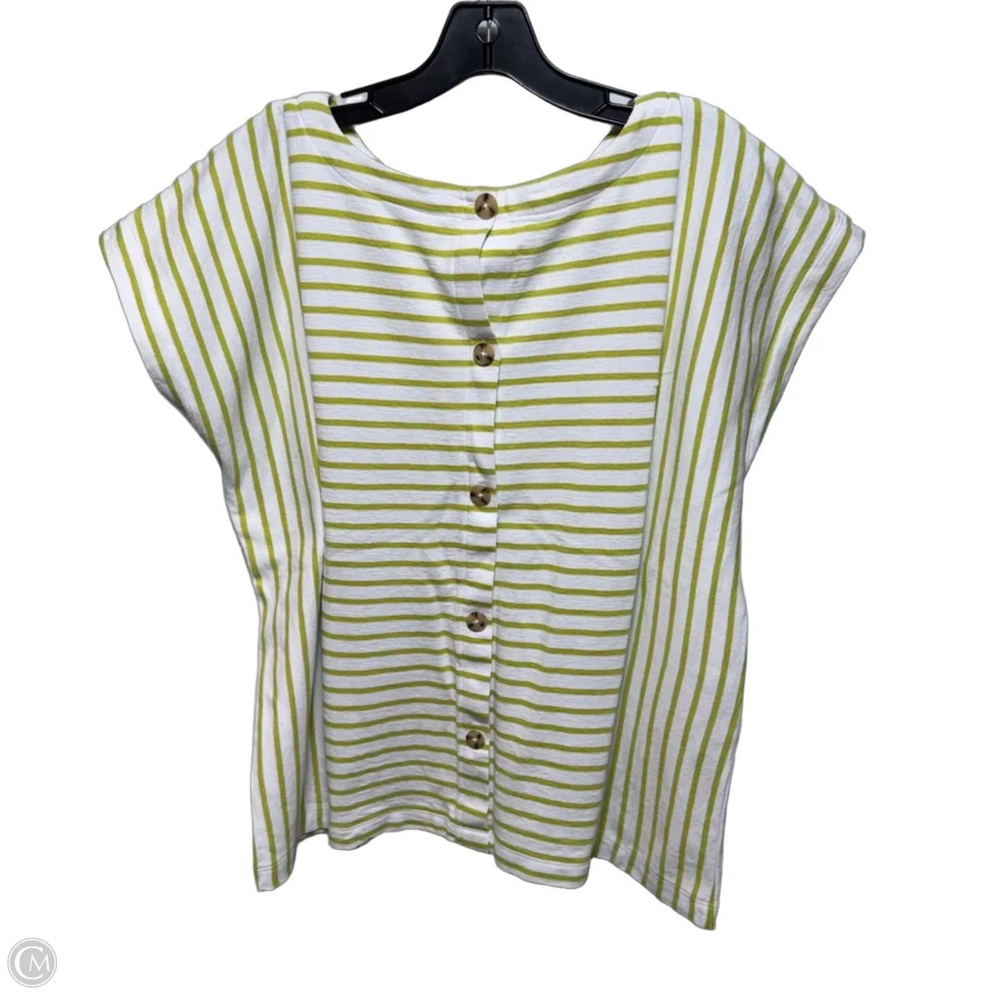Top Short Sleeve By J. Jill In Striped Pattern, Size: L