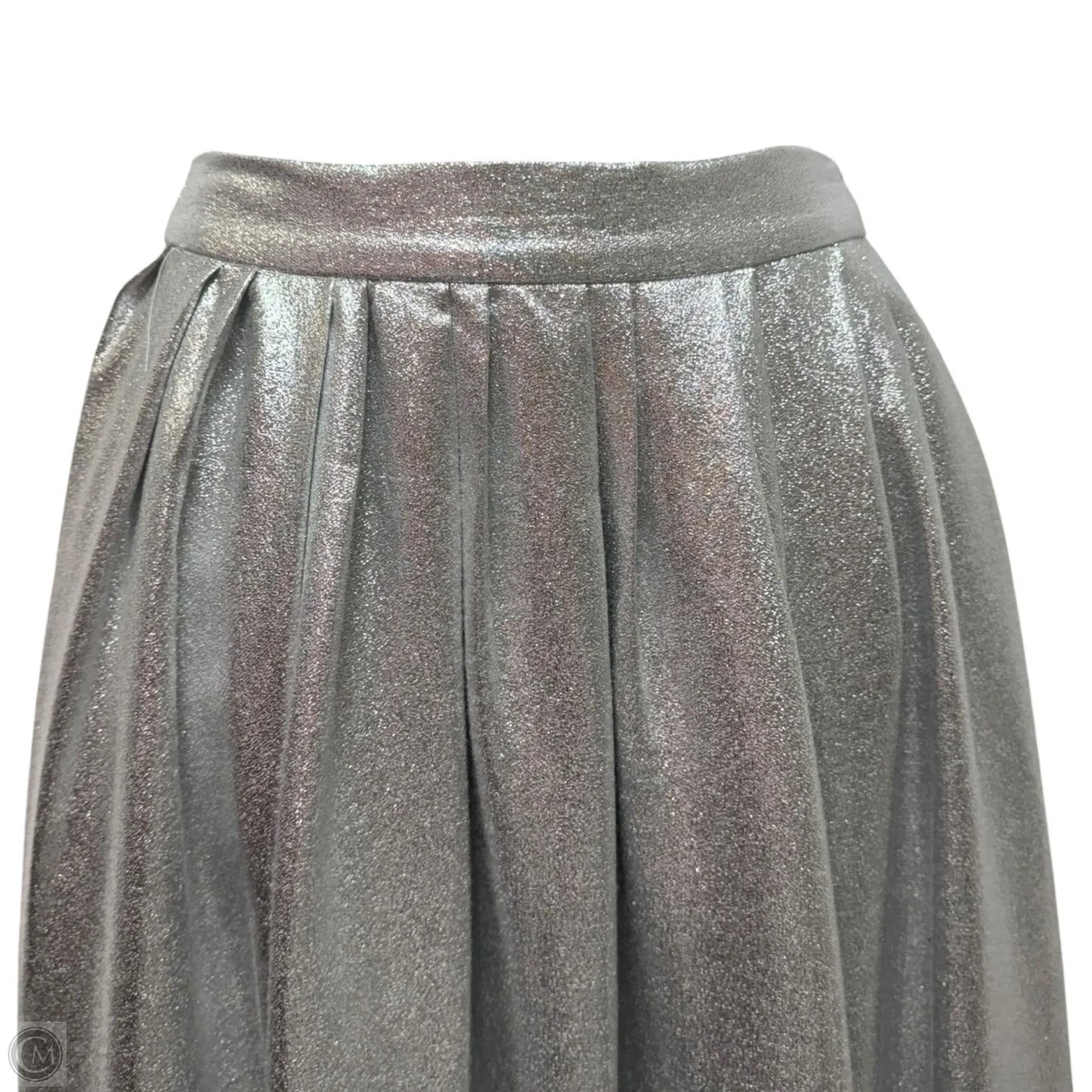 Eden Metallic Maxi Skirt By Muse by Marchesa In Silver, Size: 0