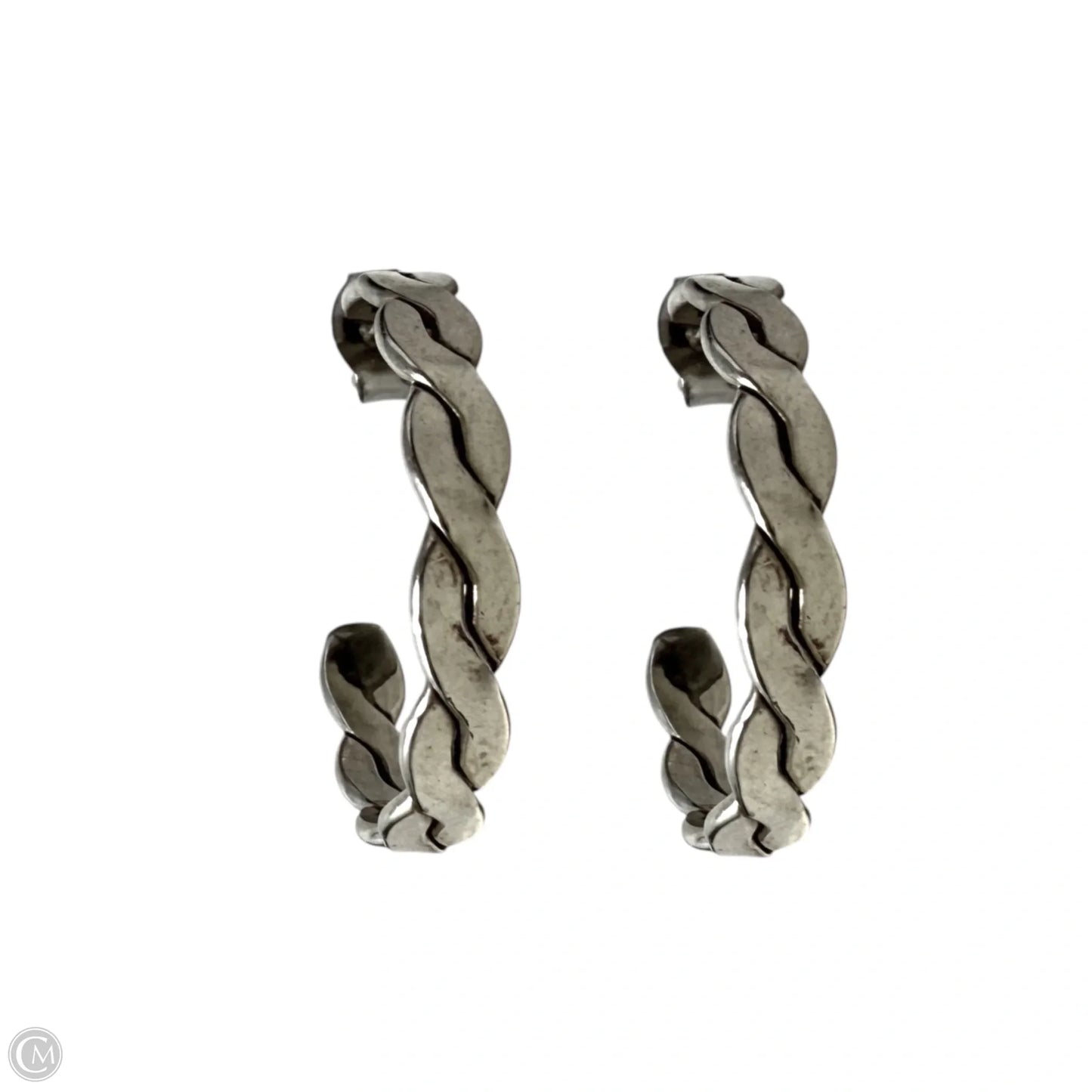 Twisted Sterling Silver Hoop Earrings
