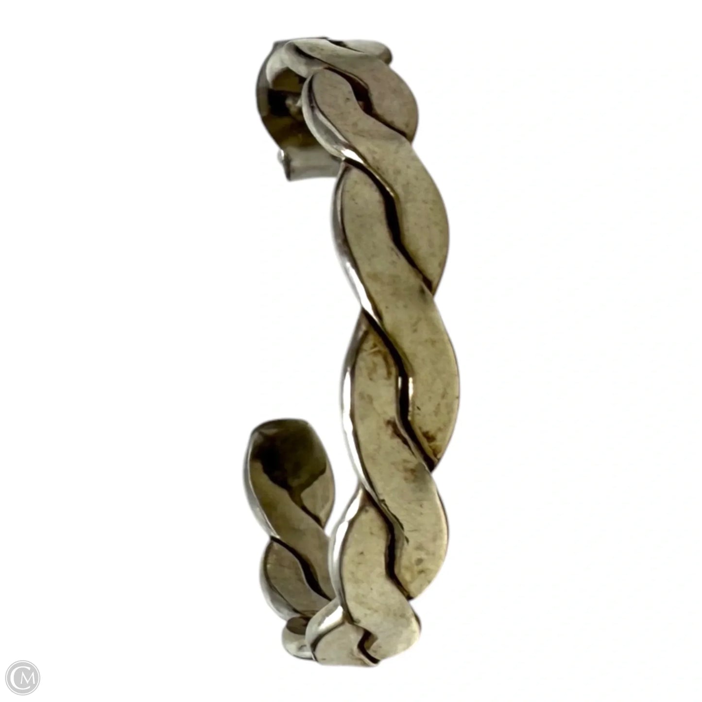 Twisted Sterling Silver Hoop Earrings