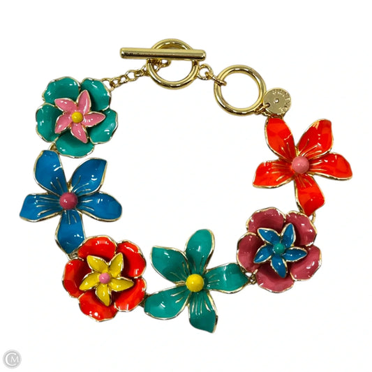 Floral Gold Tone Bracelet By Talbots