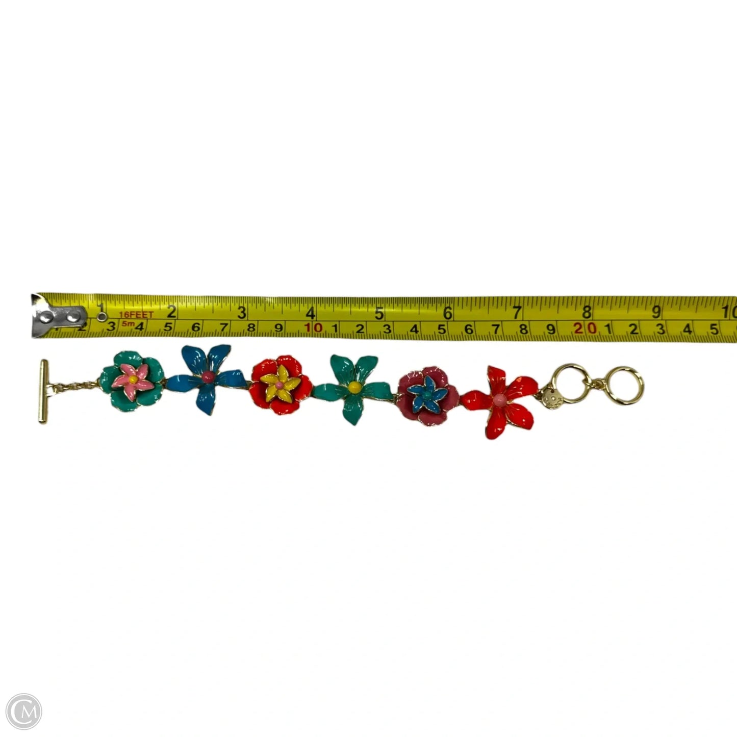 Floral Gold Tone Bracelet By Talbots
