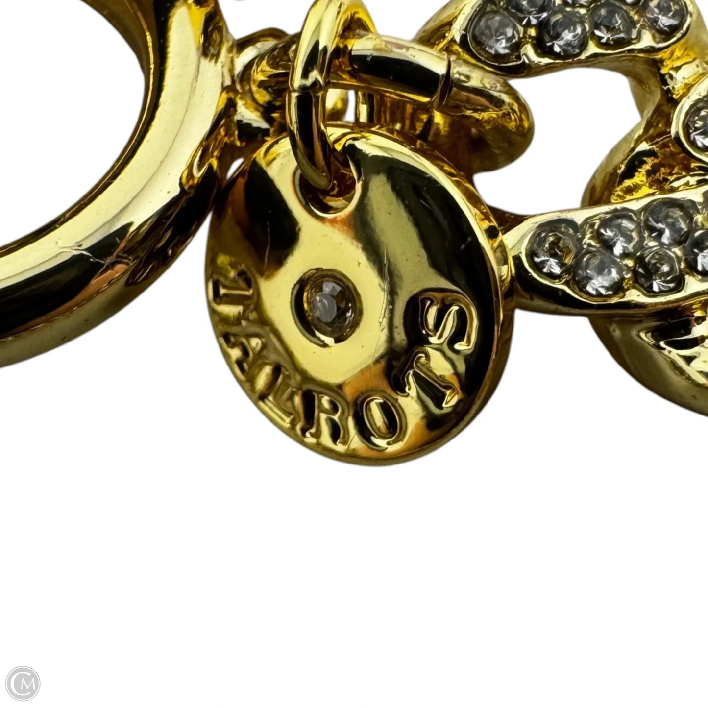 Embellished Gold Tone Curb Chain Bracelet By Talbots