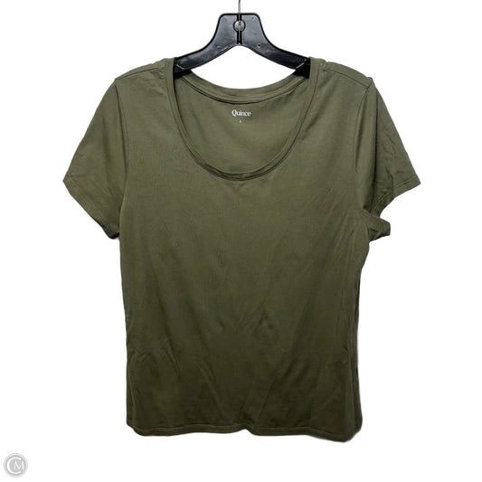 Top Short Sleeve Basic By Quince In Green, Size: L