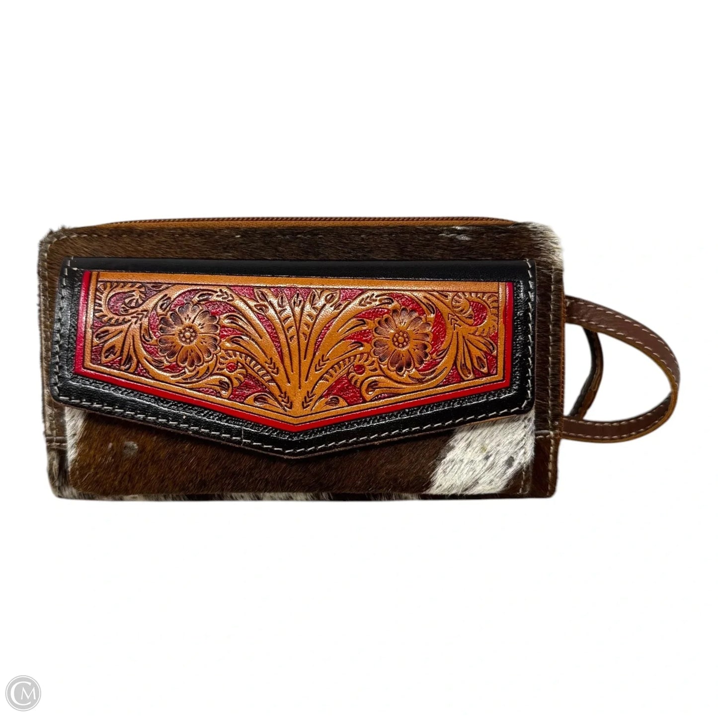 Cowhide Wallet Crossbody Leather By Myra, Size: Small