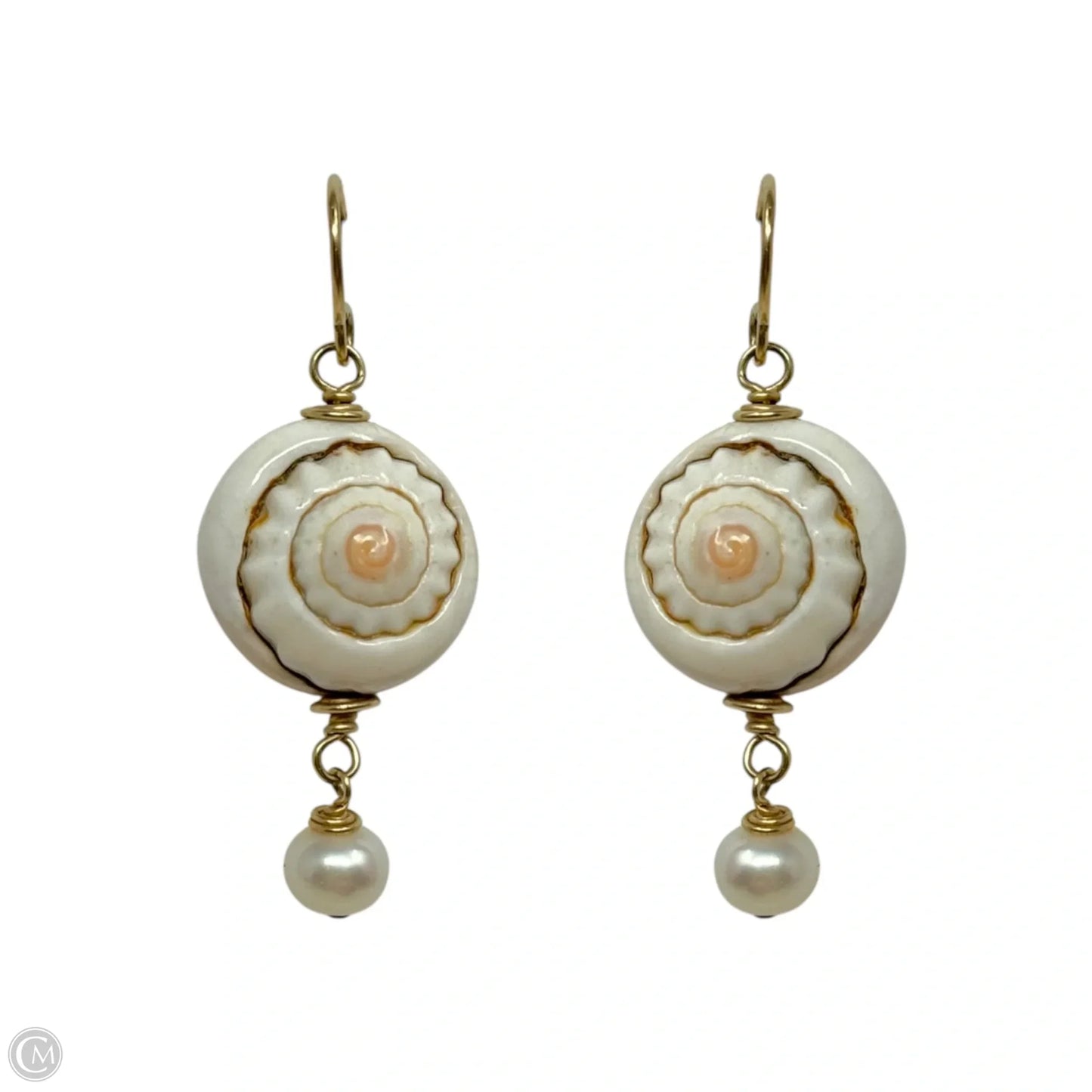Shell & Pearl Dangle Earrings