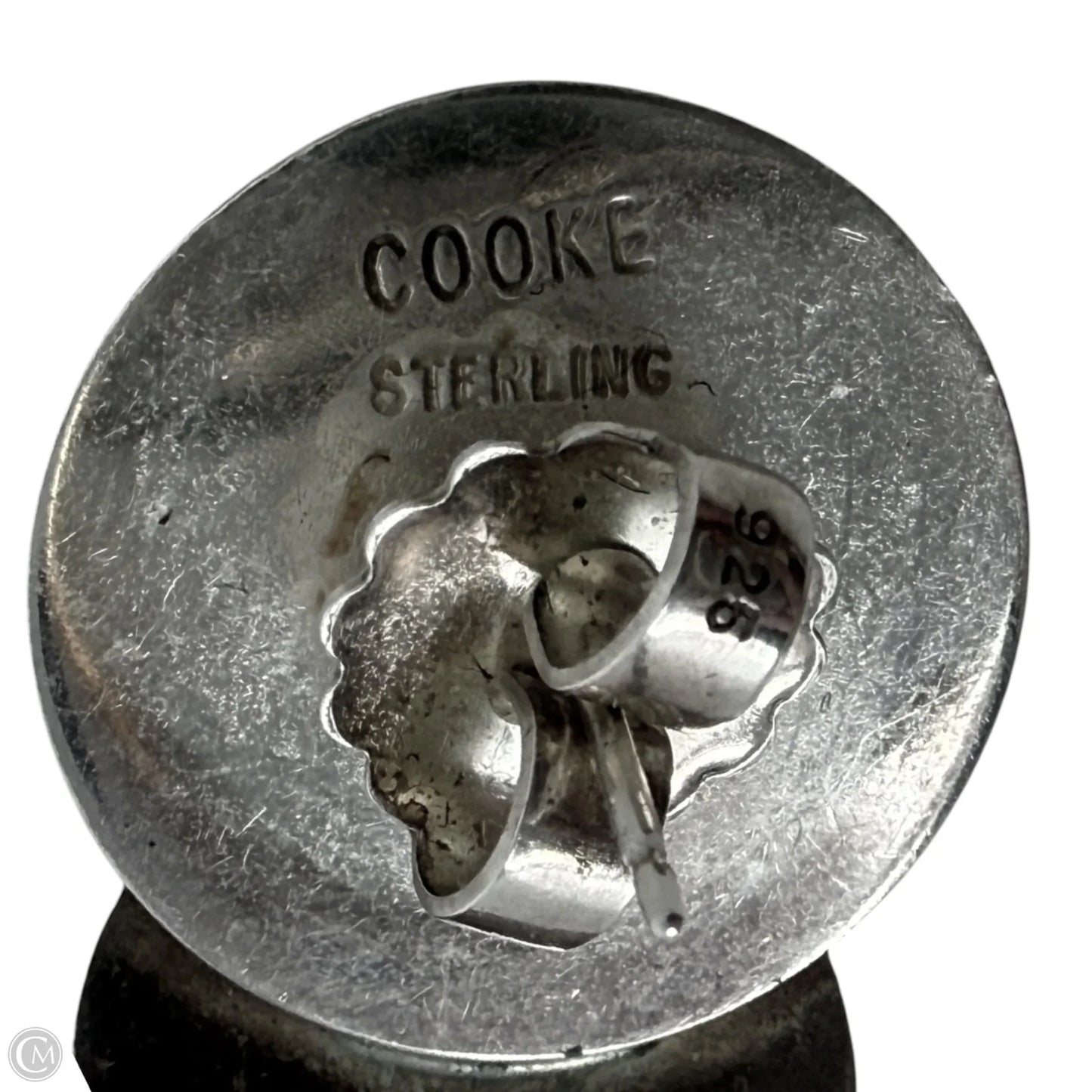 Sterling Silver Modernist Post Earrings By Betty Cooke