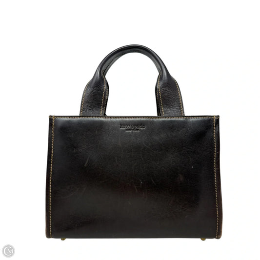 Y2K Sam Leather Box Tote Designer By Kate Spade, Size: Small