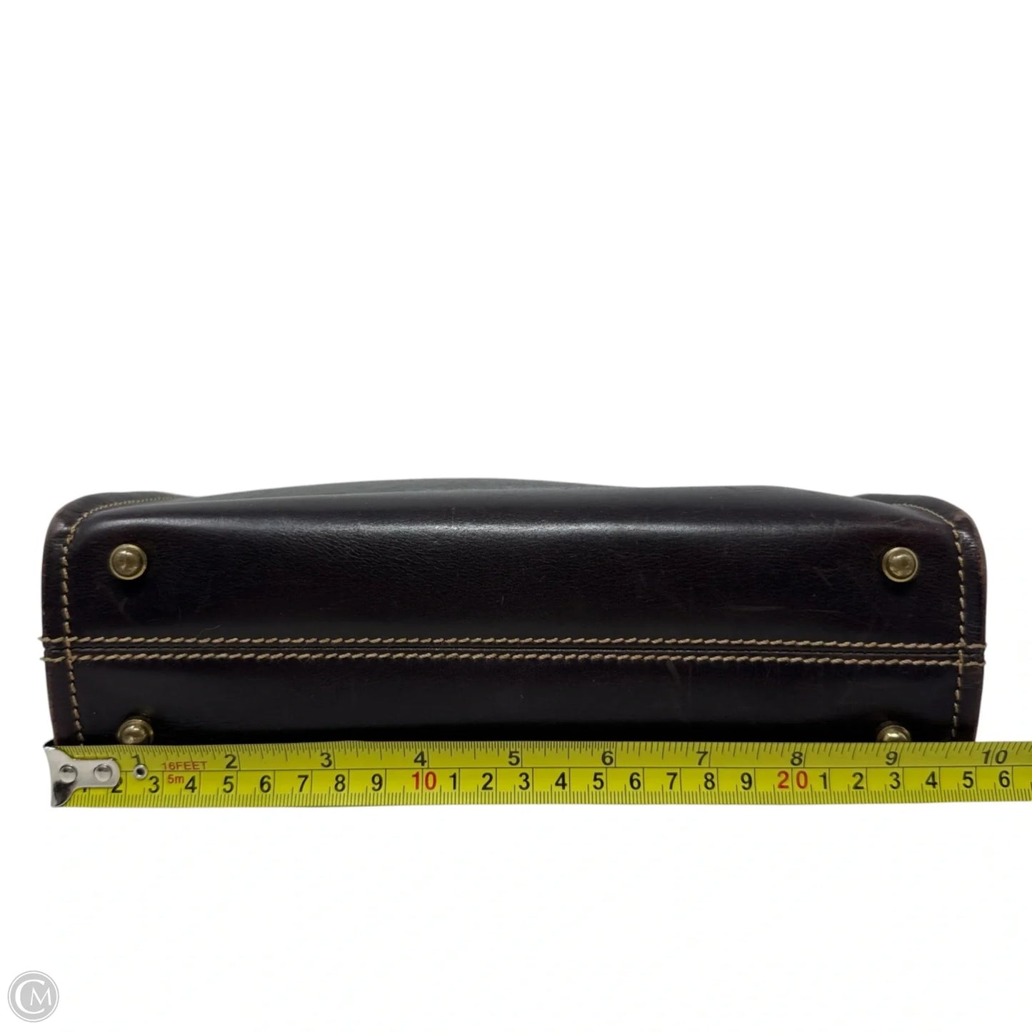 Y2K Sam Leather Box Tote Designer By Kate Spade, Size: Small