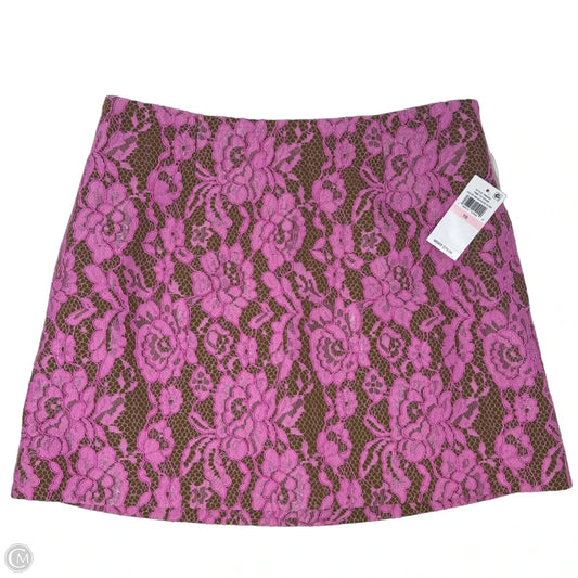 Lace Skirt Mini & Short By Cece In Green & Pink, Size: 10