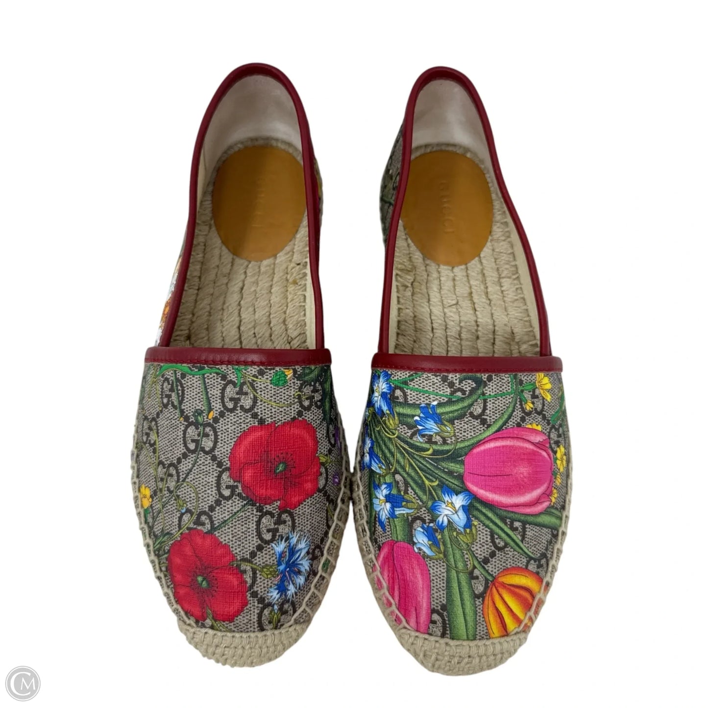 GG Supreme Monogram Flora Espadrilles In Coated Canvas Luxury Designer By Gucci In Floral Print, Size: 6 (36)