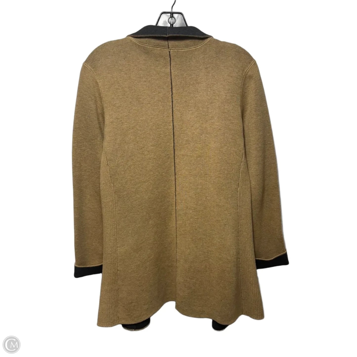 Sweater Cardigan By Damask In Grey & Tan, Size: S