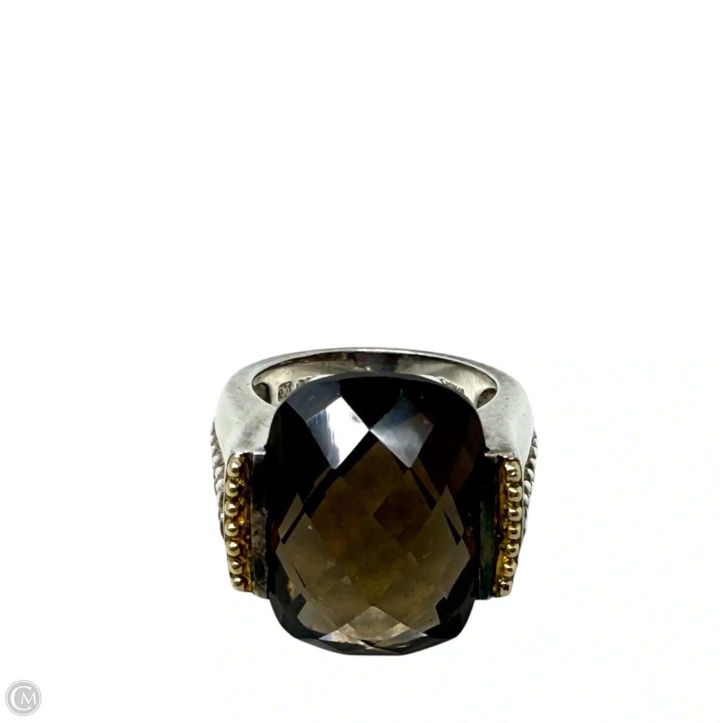 Sterling Silver & Smokey Quartz Cocktail Ring, Size: 6