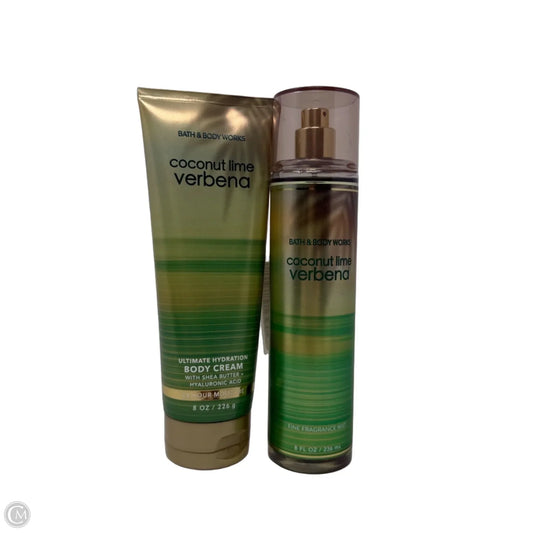 Coconut Lime Verbena Ultimate Hydration Body Cream & Fine Fragrance Mist 2 Pc Set By Bath And Body Works, Size: