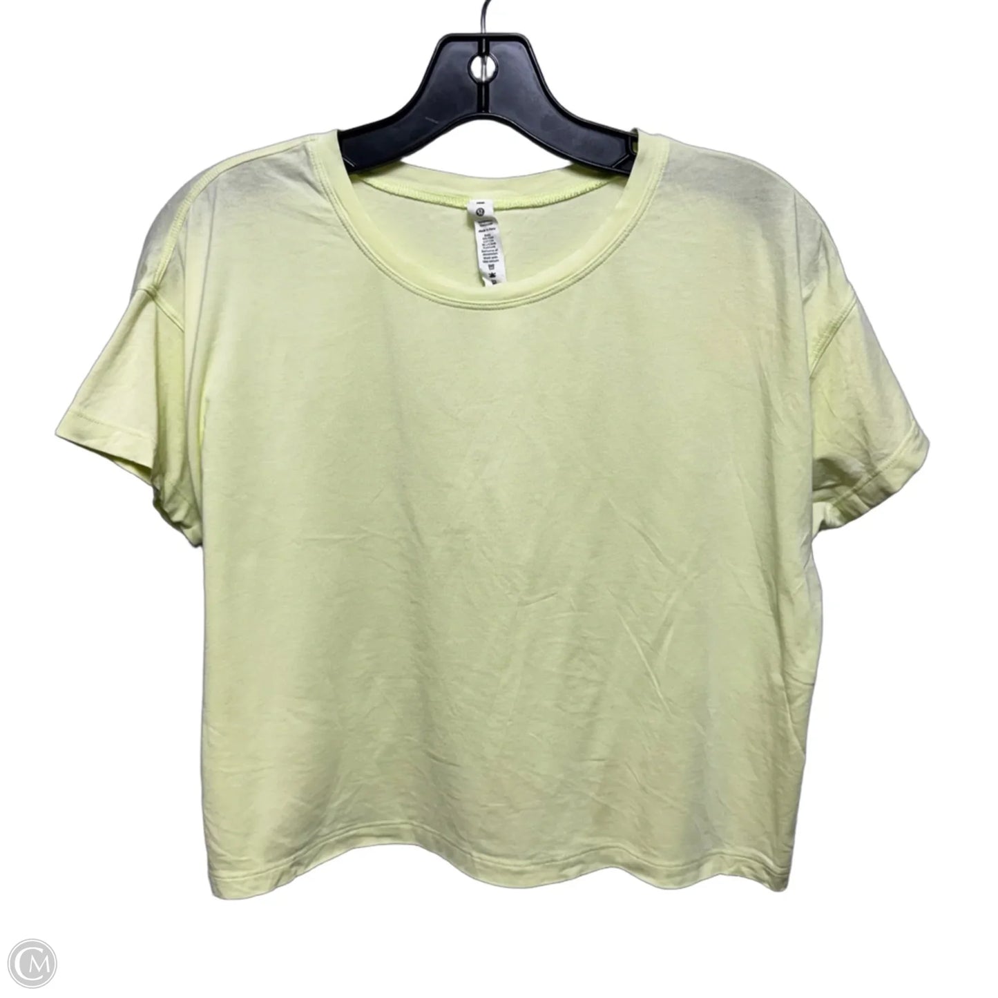 Athletic Top Short Sleeve By Lululemon In Green, Size: 6