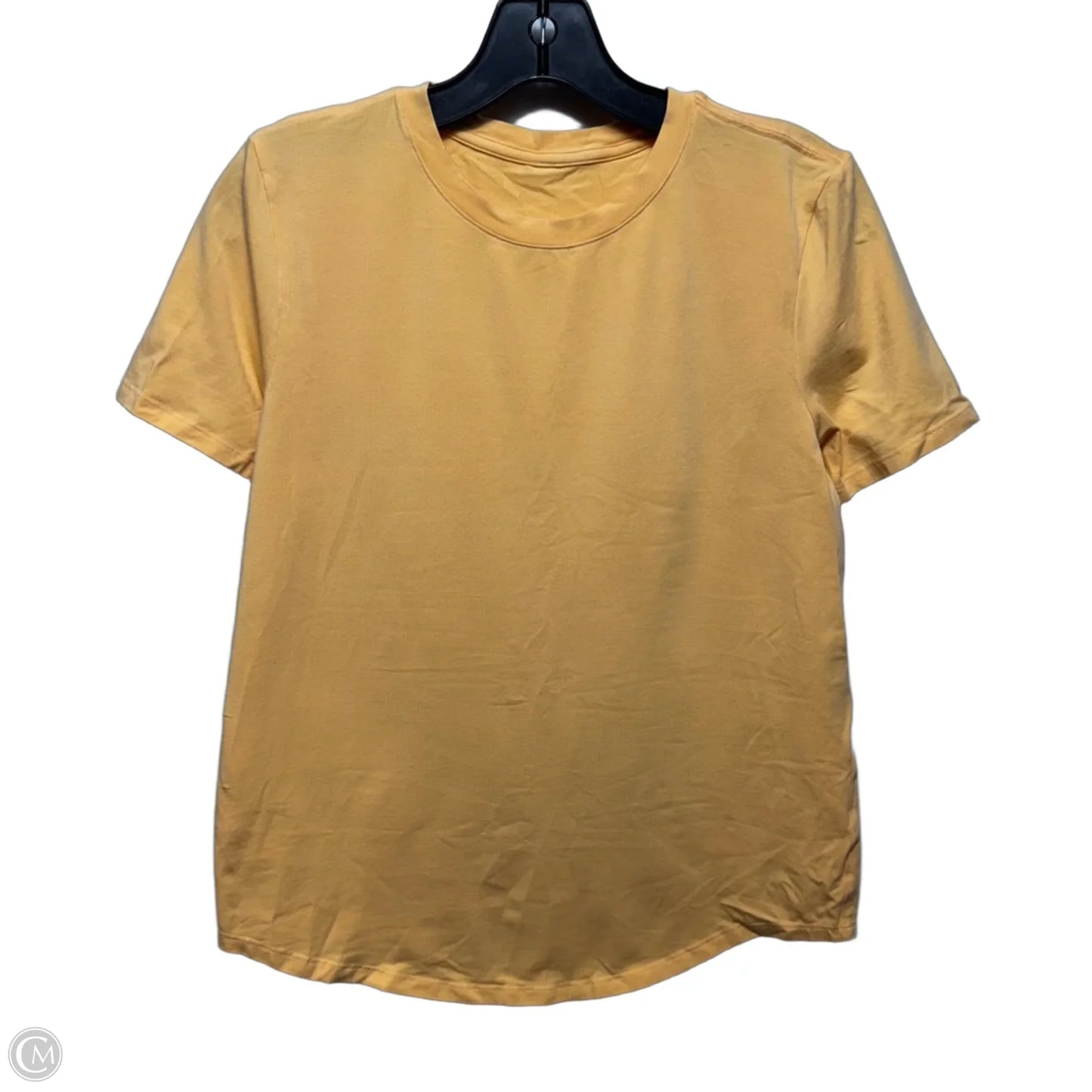 Athletic Top Short Sleeve By Lululemon In Orange, Size: 6