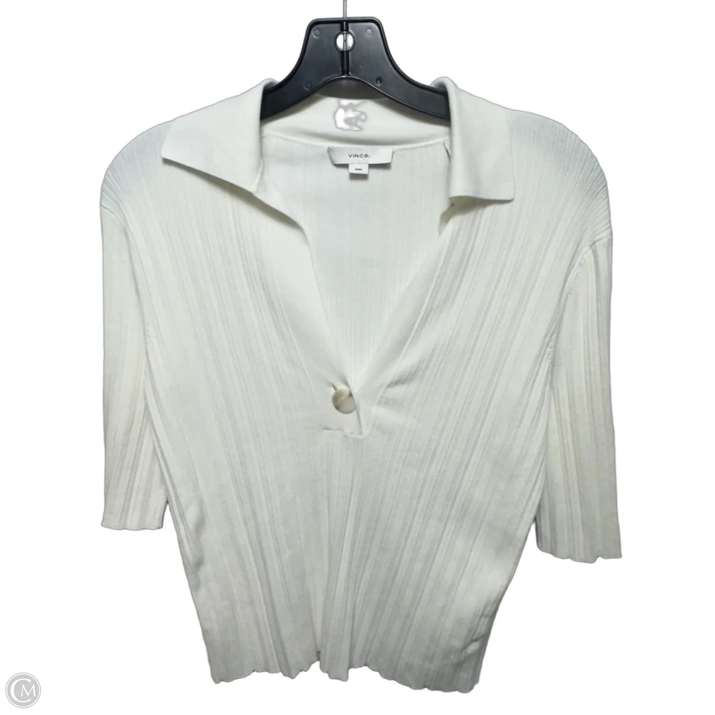Top Short Sleeve By Vince In White, Size: M