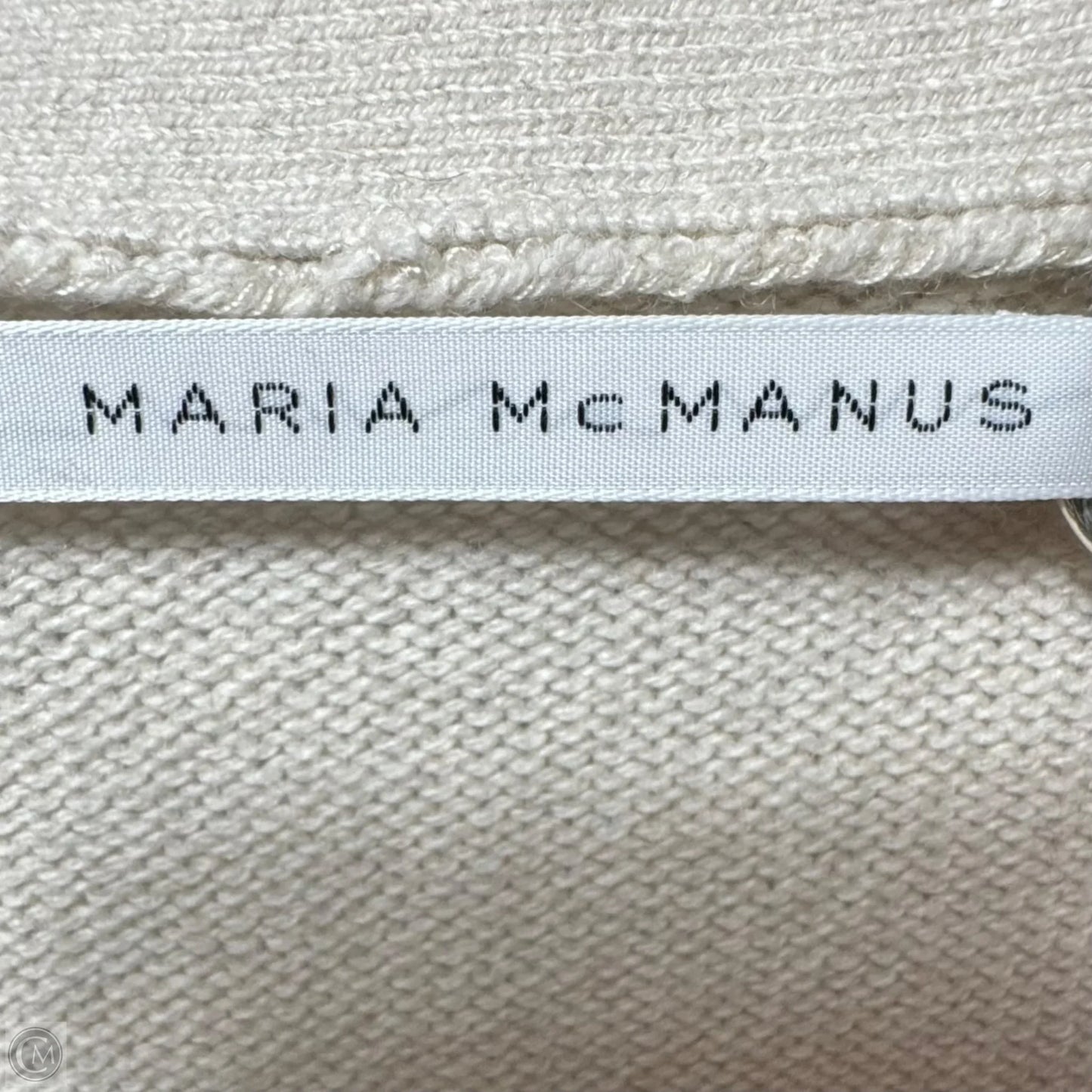Organic Cotton & Recycled Cashmere Cardigan By Maria McManus In Black & Tan, Size: M