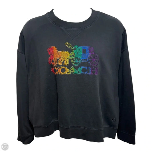 Rainbow Horse And Carriage Crewneck Sweatshirt Designer By Coach In Multi-colored, Size: Xl