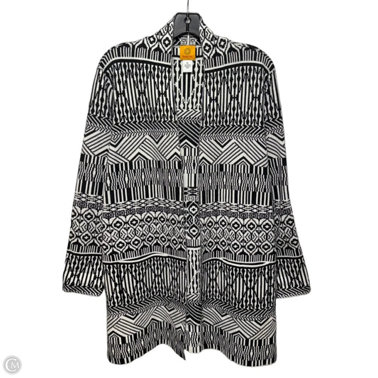Sweater Cardigan By Ruby Rd In Black & White, Size: Xl
