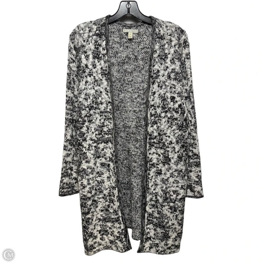 Sweater Cardigan By Dana Buchman In Black & White, Size: Xl
