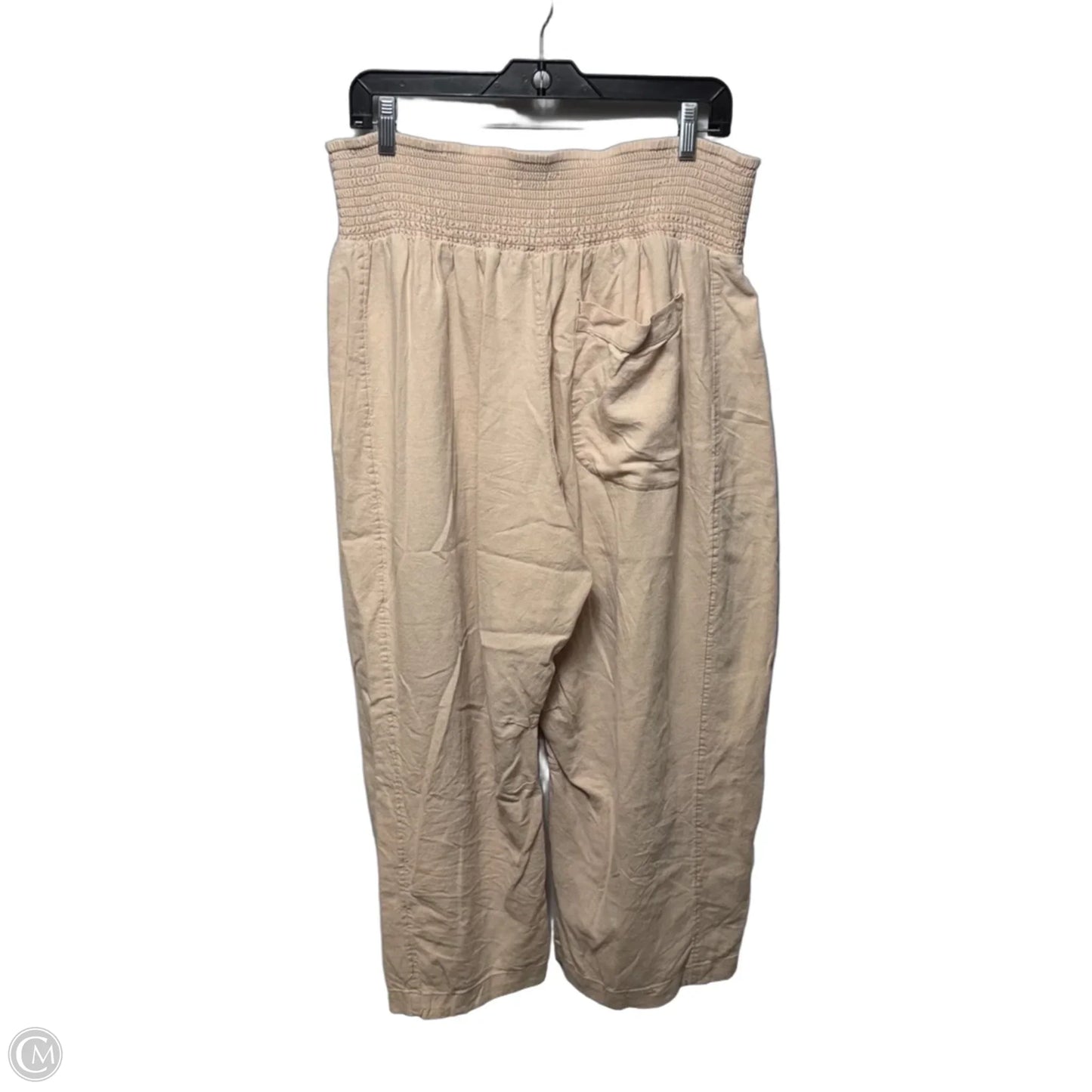 Linen Blend Pants Lounge By Pilcro In Peach, Size: Xl