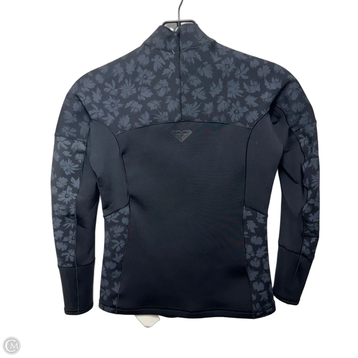 1.0 SWELL SERIES JKT QLOCK Athletic Top Long Sleeve Collar By Roxy In Black & Grey, Size: 8