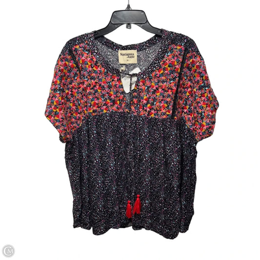 Top Short Sleeve By Savanna Jane In Multi-colored, Size: 3x