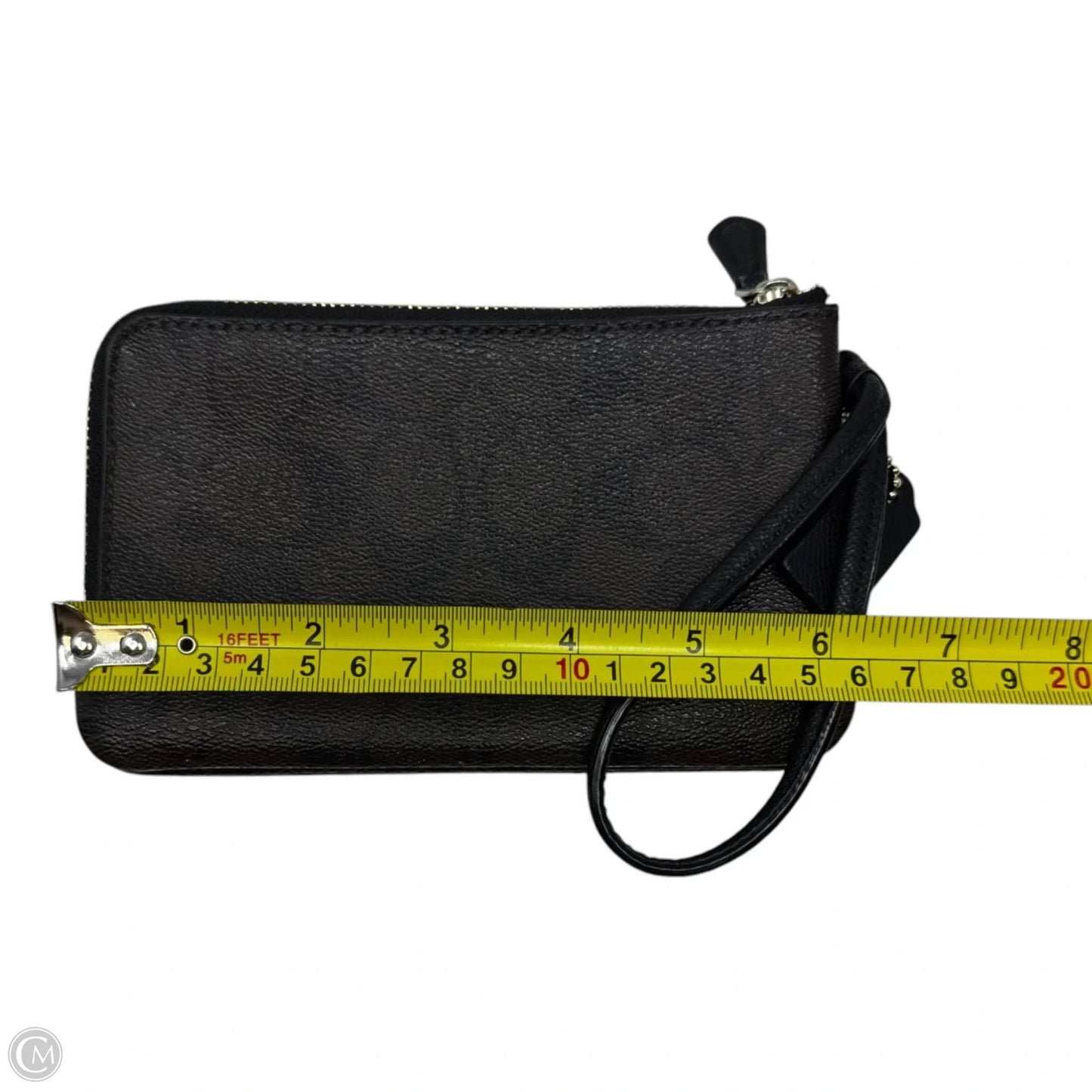 Double Corner Zip Wristlet Designer By Coach, Size: Small