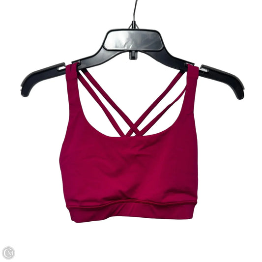 Athletic Bra By Lululemon In Pink, Size: 4