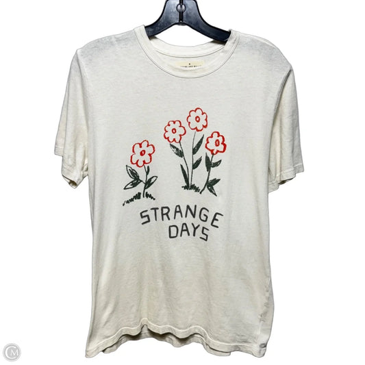 Strange Days Graphic Top Short Sleeve By Imogene and Willie In Cream, Size: S