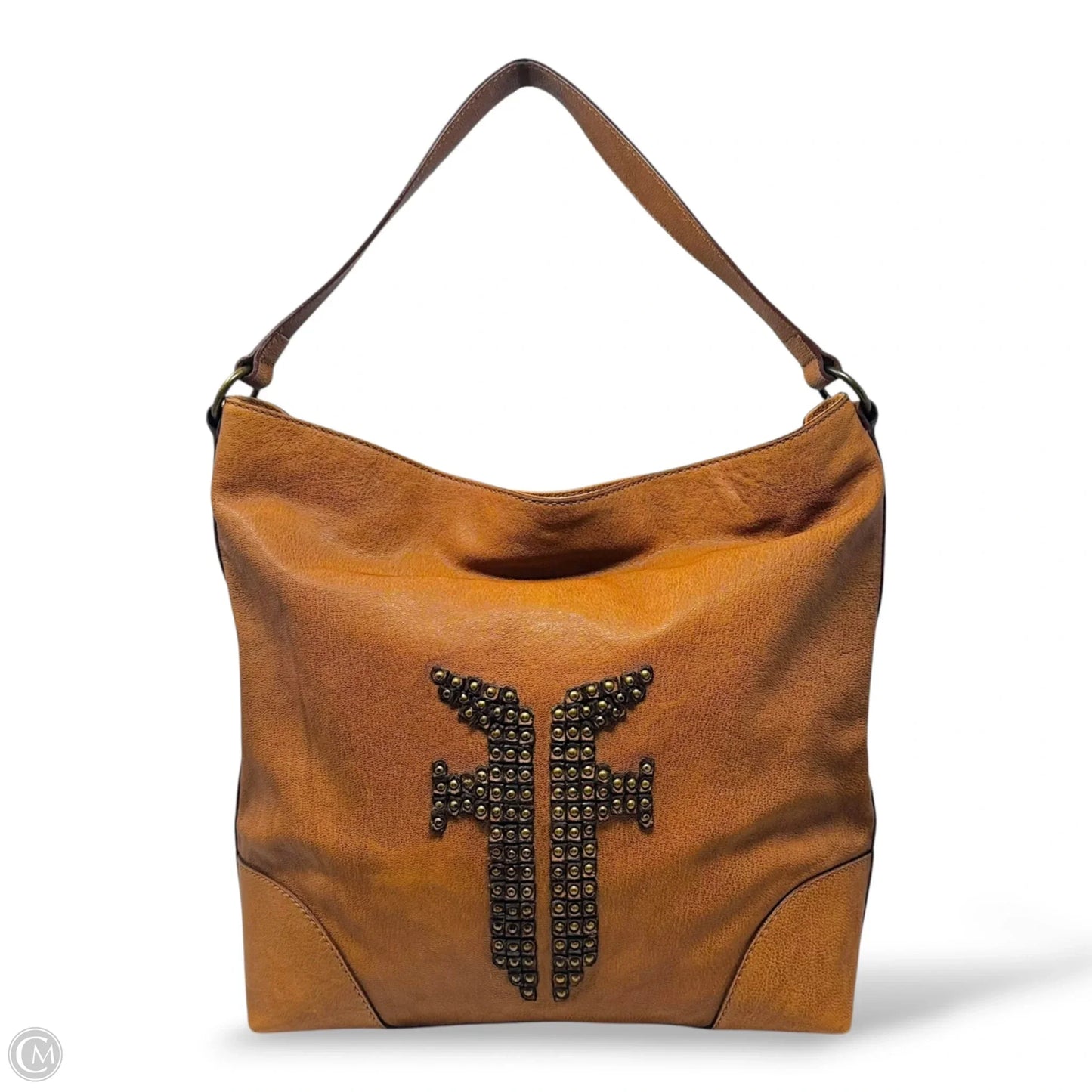 Sienna Studded Hobo Handbag Designer By Frye, Size: Large