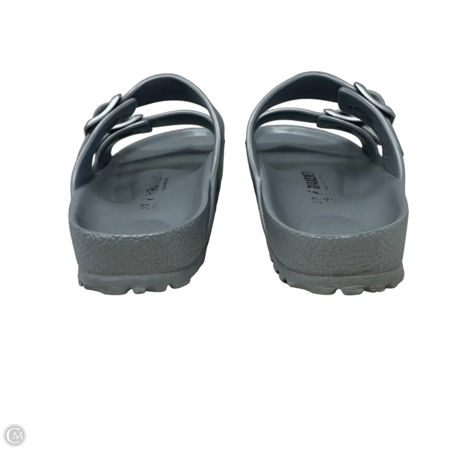 Arizona Essentials EVA Sandals By Birkenstock In Metallic Silver, Size: 6-6.5 (Eu 37)