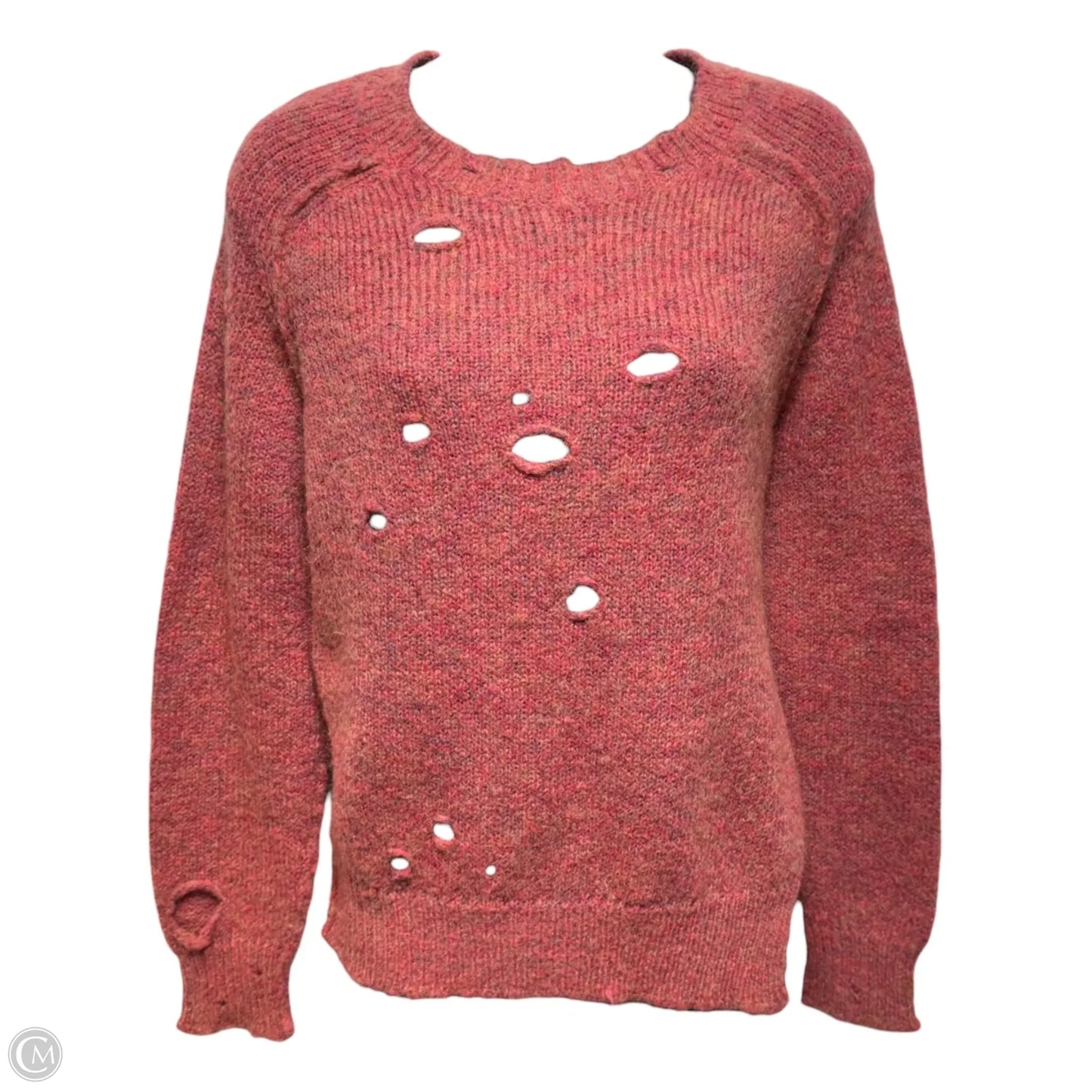 Distressed Mohair Blend Sweater Designer By Isabel Marant In Coral, Size: 4 (38)
