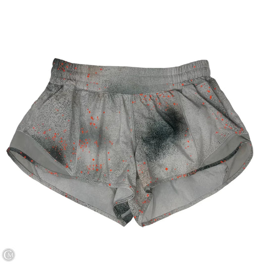 Athletic Shorts By Lululemon In Grey, Green & Orange, Size: 6