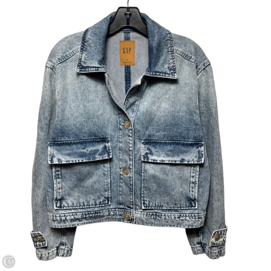 Jacket Denim By Gap In Blue Denim, Size: S
