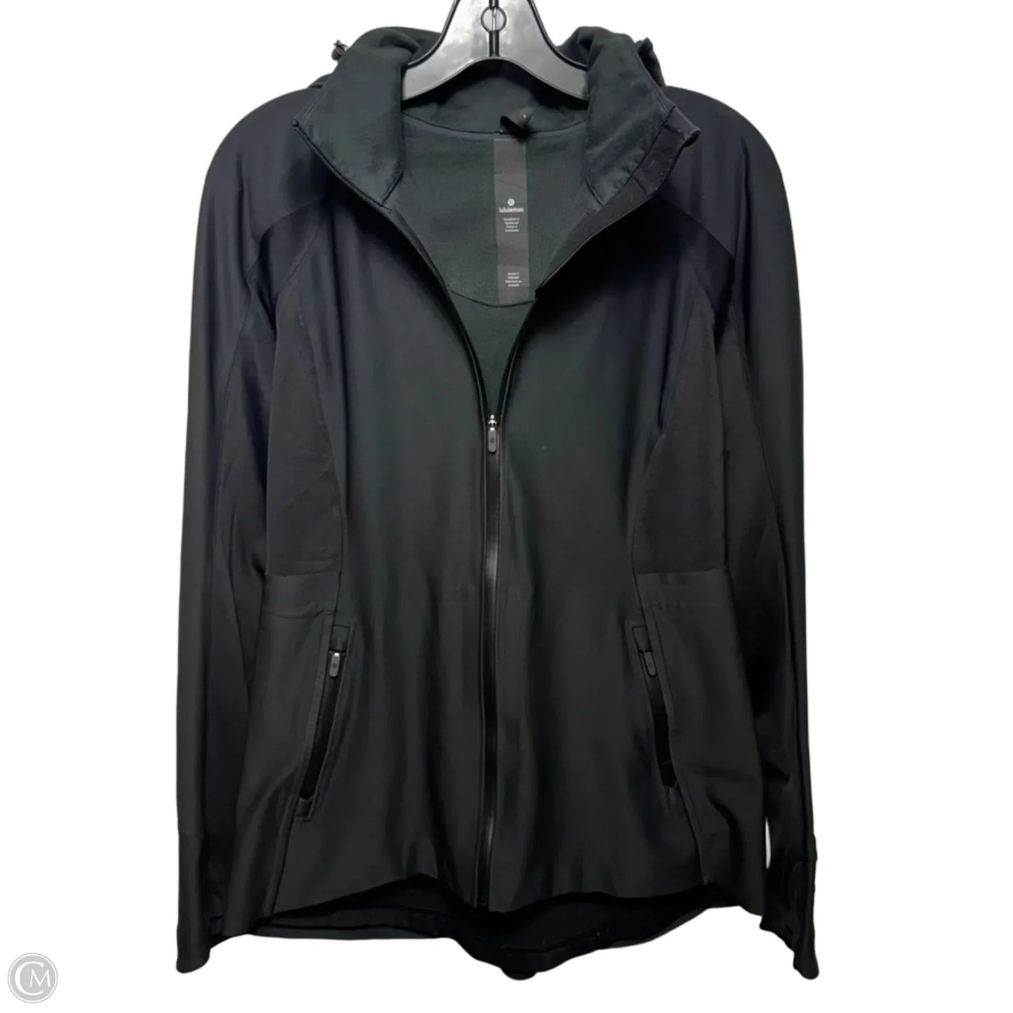 Athletic Jacket By Lululemon In Black, Size: 6