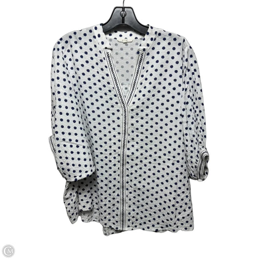 Top Short Sleeve By Easel In Polkadot Pattern, Size: S