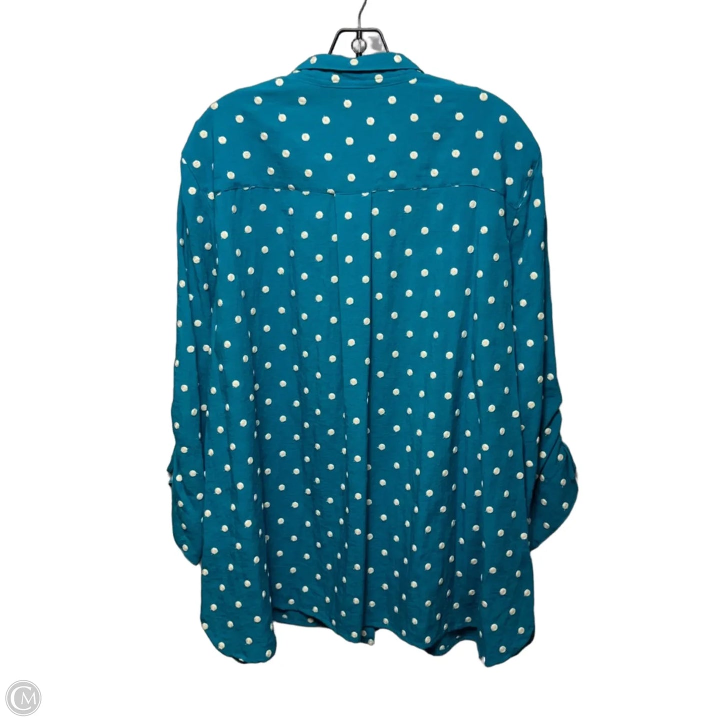 Top 3/4 Sleeve By John Mark In Polkadot Pattern, Size: 2x