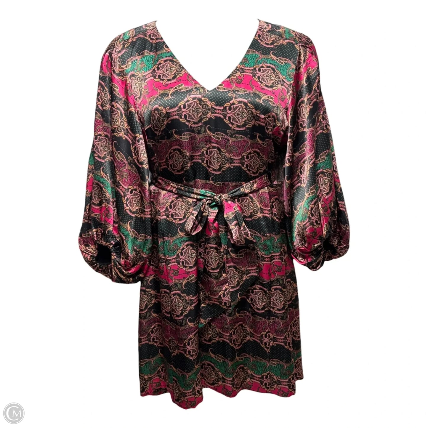 Silk Dress Casual Short By Tyler Boe In Paisley Print, Size: 12
