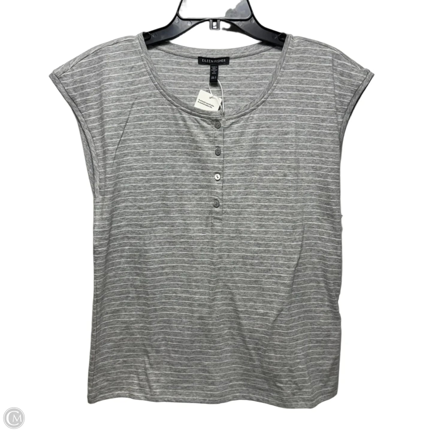 Top Sleeveless By Eileen Fisher In Striped Pattern, Size: S