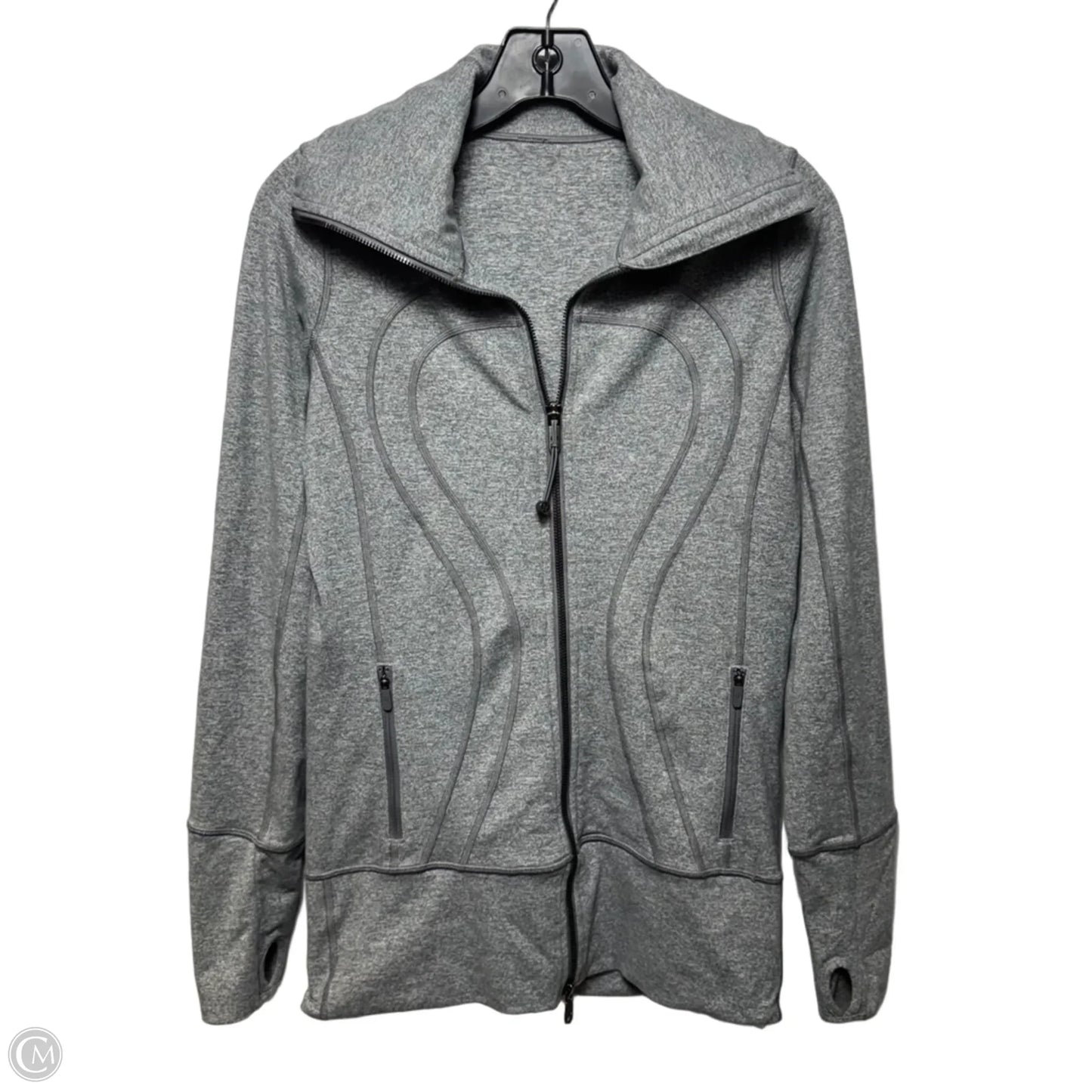 Athletic Jacket By Lululemon In Grey, Size: 6