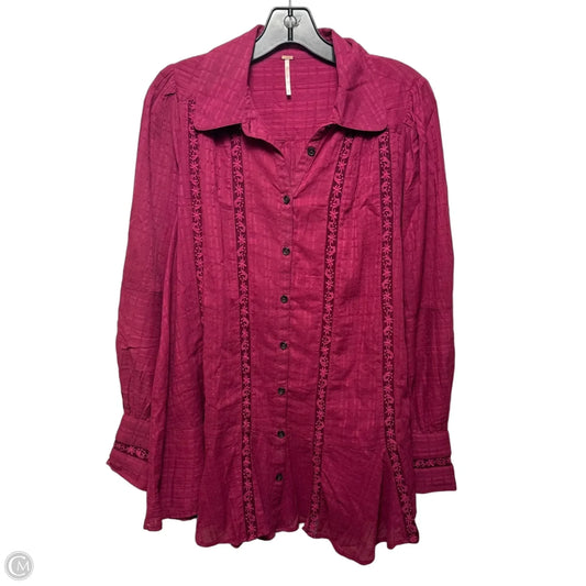 Tunic Long Sleeve By Free People In Red, Size: Xs