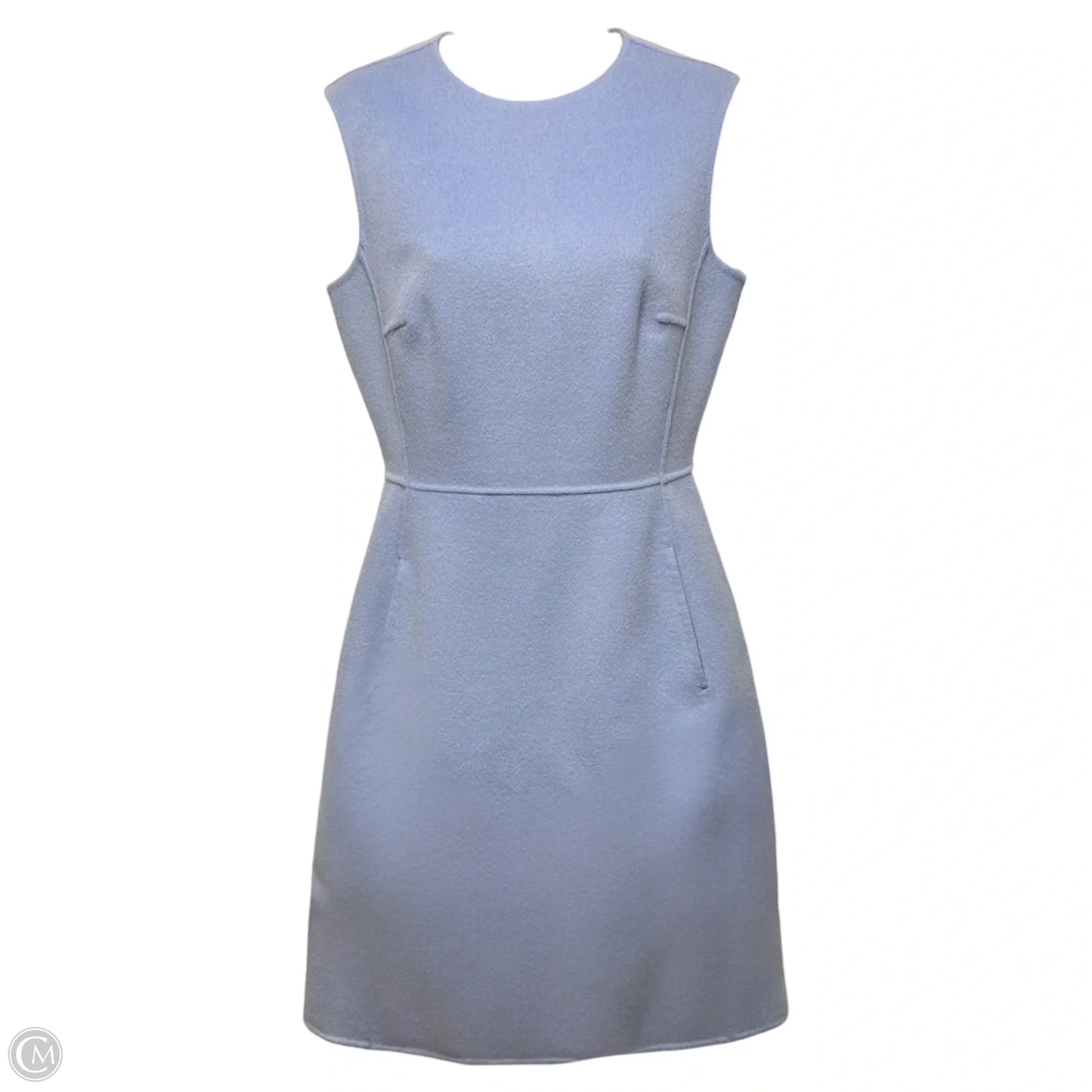 Wool & Cashmere Shift Mini Dress Designer By Carolina Herrera In Blue, Size: 4