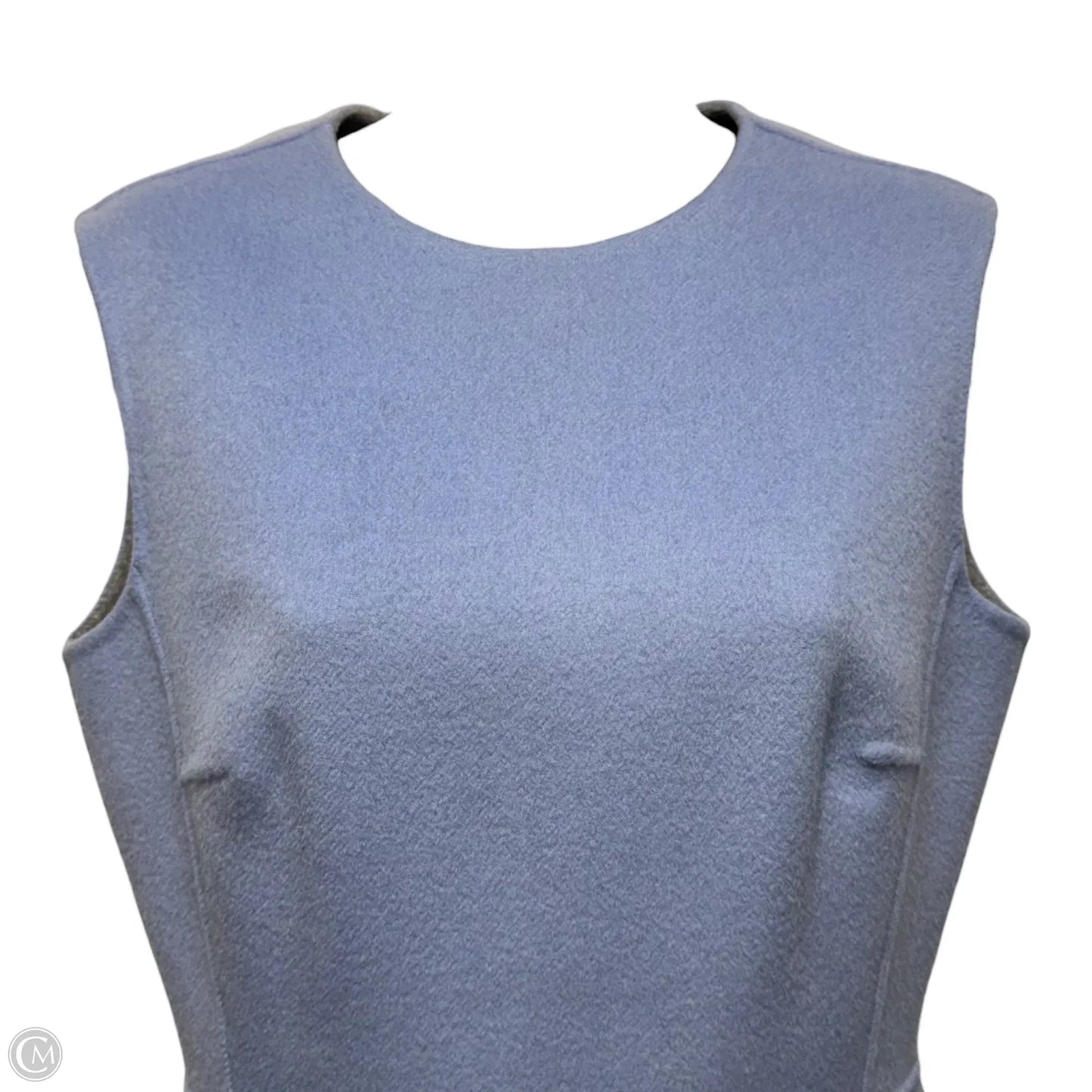 Wool & Cashmere Shift Mini Dress Designer By Carolina Herrera In Blue, Size: 4